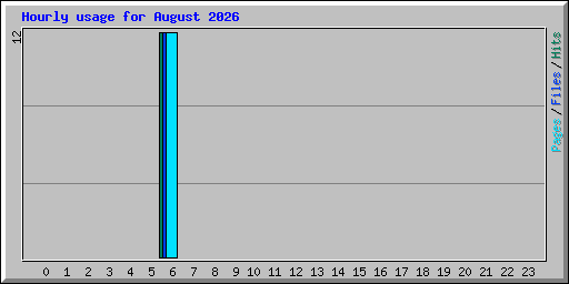 Hourly usage for August 2026